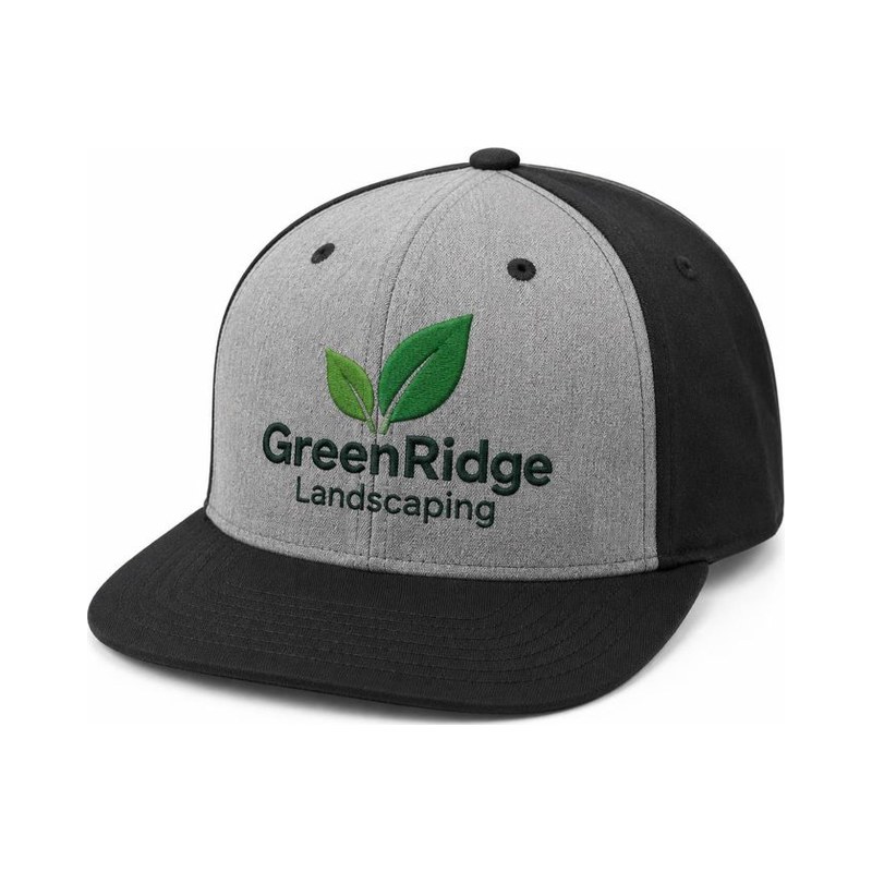 Otto snapback cap with an embroidered business logo