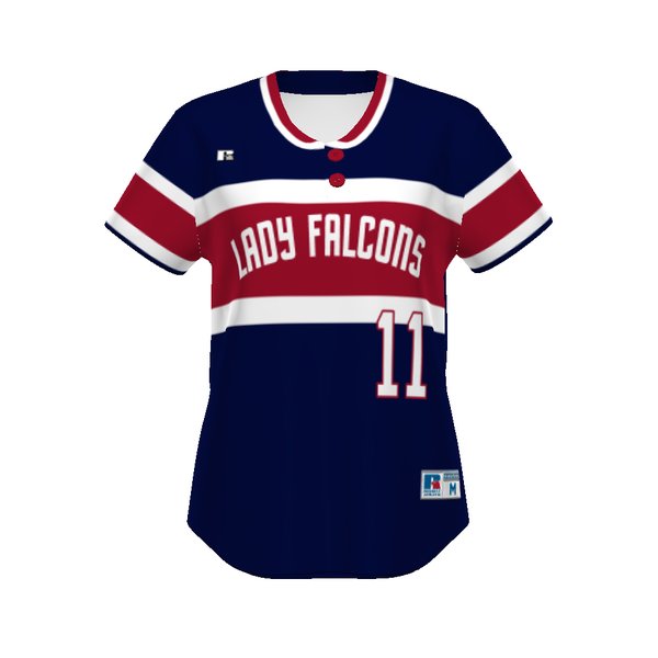 Russell FreeStyle sublimated two-button softball jersey