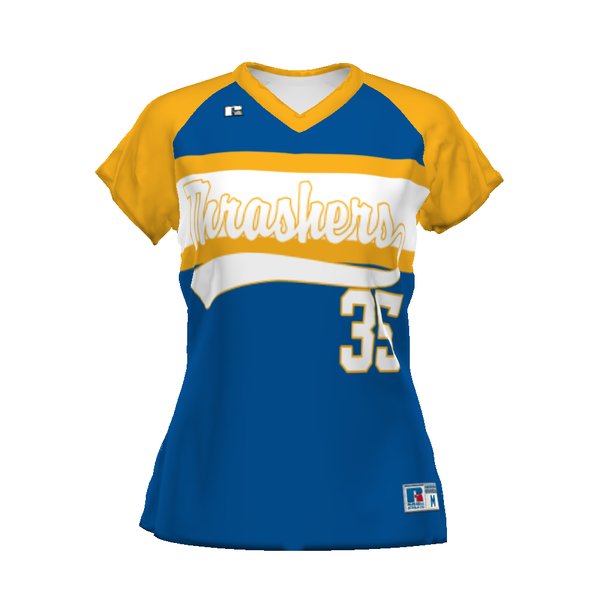 Russell FreeStyle sublimated V-neck softball jersey