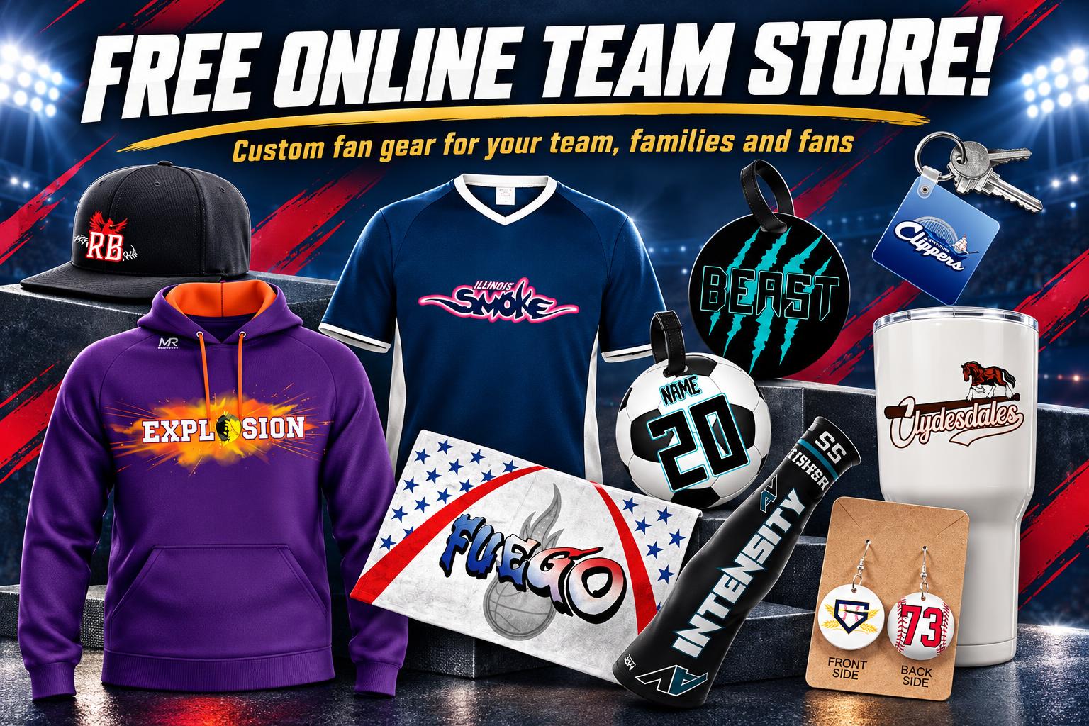 Team fan stores from Big League Uniforms and Gear