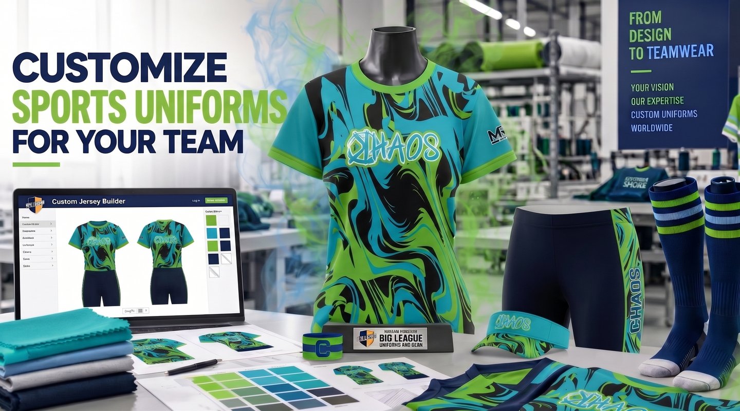 Customize sports uniforms for your team, from design to teamwear
