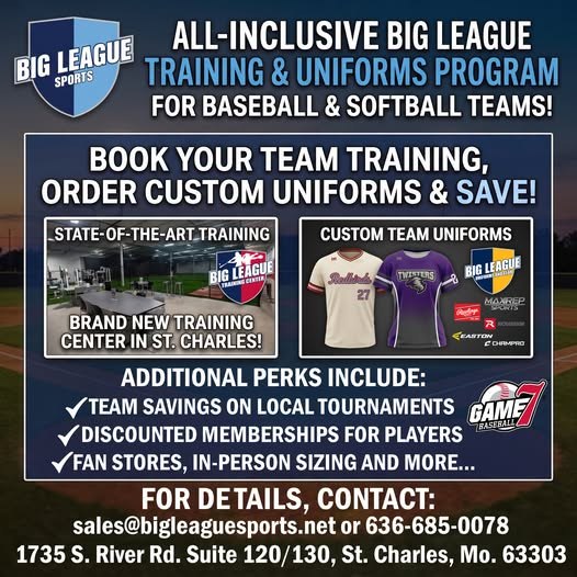 All-Inclusive Big League Training & Uniforms Program flyer